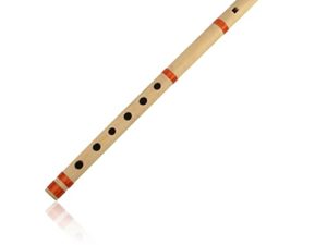مزمار خشبي هندي أصلي 14 بوصة في 'B' Key Fipple Woodwind Musical Instrument Recorder Bansuri التقليدية ديكورات ومقتنيات مبتكرة مصنوعة يدويًا