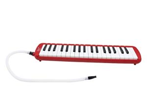 SUPVOX 37 Key Melodica Instrument with Mouthpiece Tube Air Piano Keyboards Pianica Musical Instrument with Soft for Music Lovers Beginners (Red)