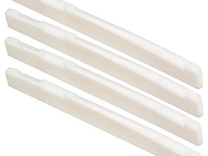 Miwayer 6 String Acoustic Guitar Bone Saddle ، جيتار جسر السروج ، مقطوع من العظام الكاملة ، 72x3x9mm (6 سلاسل 72mm Acoustic Saddle 4 Pack)