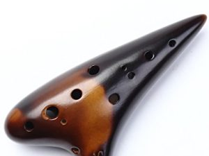 عطر أوكارينا "Joy of Wood Thrush" ذو 12 فتحة من الخزف المصنوع من السيراميك ألتو سي في حرفة رائعة (كهرمان مدخن)