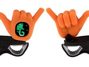 2Eleven Music Hang loose Shaka Hand Gesture Chromatic Clip On Tuner for Ukulele، Guitar، Bass، Violin and Other Musical Instruments (برتقالي)