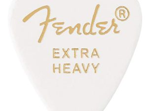 Fender Premium Celluloid Guitar Picks 351 Shape ، أبيض ، ثقيل إضافي ، 12 عبوة