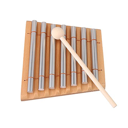 Lovermusic 7 Tone Wood Instrument Energy Chime مع ماليت و 7 أنابيب خشبية مجموعة ملحقات قرع Lovermusic 7 Tone Wood Instrument Energy Chime مع ماليت و 7 أنابيب خشبية مجموعة ملحقات قرع