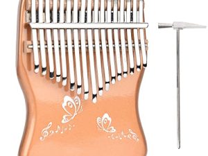 بيانو ALAUTRY Kalimba Thumb 17 مفتاحًا ، بيانو محمول بإصبع Mbira مع كتب موسيقية ومطرقة ضبط ، هدايا للأطفال البالغين المبتدئين المحترفين