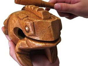 ديلوكس كبير 6 بوصات خشبي ضفدع Guiro Rasp - مجموعة نغمات آلة إيقاعية موسيقية - من World Percussion USA