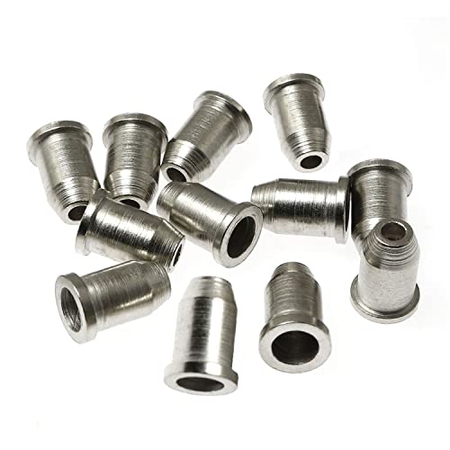 RLECS 2 Set Guitar Ferrules Guitar String Caps Mounting Buckle عبر الجسم بطانات حلقات لأجزاء آلات الجيتار الموسيقية ، 6 قطع لكل مجموعة ، فضي RLECS 2 Set Guitar Ferrules Guitar String Caps Mounting Buckle عبر الجسم بطانات حلقات لأجزاء آلات الجيتار الموسيقية ، 6 قطع لكل مجموعة ، فضي