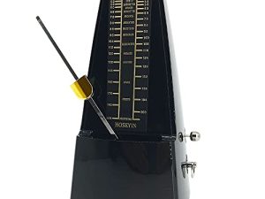 HOSEYIN Mechanical Metronome ، المسرع العالمي للبيانو والجيتار والكمان والطبول وغيرها من الأدوات (قياسي ، أسود)