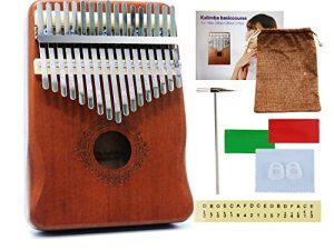Auroal Thumb Piano 17 Key ، Finger Piano ، هدية للأطفال البالغين المبتدئين المحترفين (بني)