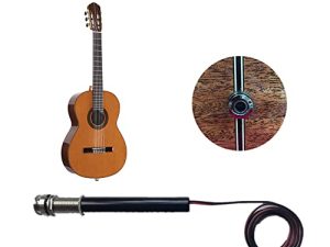 لاقط جيتار صوتي من Aikongcd للجيتار الكلاسيكي Ukulele Cajon Djembe (أسود)