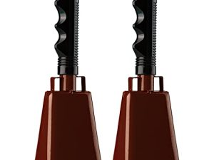 قطعتان من Cowbells ، جرس بقري فولاذي 8 بوصة مع مقبض ، جرس يد مبتهج للأحداث الرياضية ، ألعاب كرة القدم ، الحفلات ، المزرعة ، آلات موسيقية إيقاعية (8 بوصة ، برونزي)