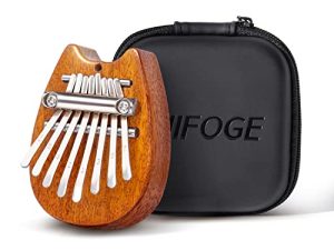 MIFOGE Mini Kalimba Thumb Piano 8 مفاتيح خشبية ، بيانو إصبع رائع مع صندوق واقي مقاوم للماء ، أداة موسيقية ، هدية للأطفال الصغار والمبتدئين في عيد الحب