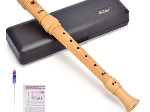 Eastar Soprano Beginners Recorder Baroque Fingering C Key Maple Descant Recorder Instrument for Kids Adults، 3 Piece Recorder with Hard Case، Fingering Chart، Cleaning Kit، ERS-31BM