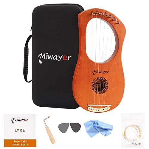 Miwayer Lyre Harp 7 ، 10 ، 16 ، 19 ، 21 أوتار آلة موسيقية ماهوجني بودي قيثارة خشب ريترو طوطم أداة وترية احترافية مع إكسسوارات وحقائب (خشب 7 سلاسل قيثارة) Miwayer Lyre Harp 7 ، 10 ، 16 ، 19 ، 21 أوتار آلة موسيقية ماهوجني بودي قيثارة خشب ريترو طوطم أداة وترية احترافية مع إكسسوارات وحقائب (خشب 7 سلاسل قيثارة)