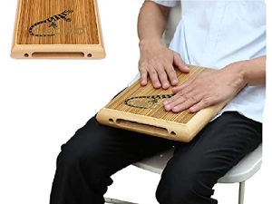 GECKO Travel Cajon ، صندوق الكاجون ، أداة قرع على شكل طبل ، خشب زيبرا مع أوتار جيتار داخلية ، حجم صغير محمول كاجون