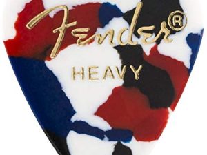 Fender Classic Cyluloid Guitar Picks 351 Shape، Confetti، Heavy، 12-Pack