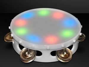 FlashingBlinkyLights تضيء الدف دائري 6 بوصة مع مصابيح LED متعددة الألوان