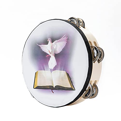 دف MUSFUNNY Tambourines مقاس 8 بوصات من Dove Bible مزدوج صف جلجل للكبار ، طبل يدوي صفيق لآلة موسيقية لحفلات الكنيسة (8 بوصة حمامة) دف MUSFUNNY Tambourines مقاس 8 بوصات من Dove Bible مزدوج صف جلجل للكبار ، طبل يدوي صفيق لآلة موسيقية لحفلات الكنيسة (8 بوصة حمامة)