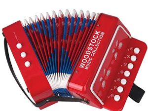 Woodstock Chimes Woodstock Music Collection ، Woodstock Kids Accordion ، 7 بوصات للأطفال / آلات موسيقية للأطفال (WCKA)