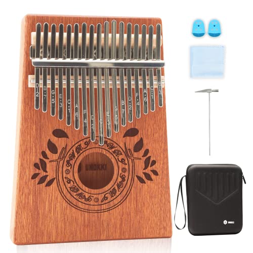 UNOKKI 17 Key Kalimba Thumb Piano للكبار والأطفال مع حقيبة صلبة ومسند لليدين ؛ ماهوجني مبيرا (لون بني فاتح) ؛ ضبط المطرقة وأغطية الأصابع والمزيد ؛ هدية عيد الميلاد تخزين ستوفير UNOKKI 17 Key Kalimba Thumb Piano للكبار والأطفال مع حقيبة صلبة ومسند لليدين ؛ ماهوجني مبيرا (لون بني فاتح) ؛ ضبط المطرقة وأغطية الأصابع والمزيد ؛ هدية عيد الميلاد تخزين ستوفير