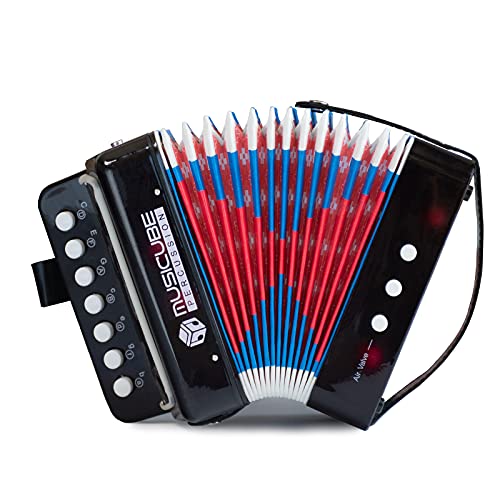 MUSICUBE Kids Accordion Instrument Toys 10 Keys Button Small Accordion for Boys & Girls Educational Musical Instrument Toys Gift Gift (Black) MUSICUBE Kids Accordion Instrument Toys 10 Keys Button Small Accordion for Boys & Girls Educational Musical Instrument Toys Gift Gift (Black)