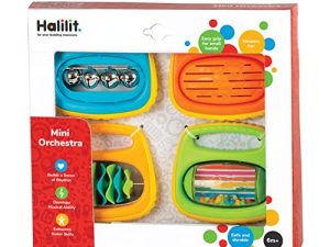 Halilit by Edushape Mini Orchestra ، أدوات موسيقية للأطفال - مجموعة من 4 قطع من الأدوات الموسيقية للأطفال الصغار - ألعاب وأدوات تعليمية للأطفال ، للتطور الحسي من خلال اللعب والصوت