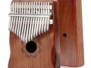 East top Kalimba 17 Keys Thumb Piano الموسيقية بيانو الإصبع مع خشب الماهوجني ، هدية للأطفال والكبار والمبتدئين والمحترفين
