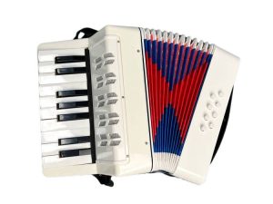 أداة BORIYAM للأطفال الأكورديون 17-key 8-Bass ، مناسبة لتنوير الطفولة المبكرة والألعاب التعليمية وعروض الكريسماس والتعليم الموسيقي العائلي (أبيض)