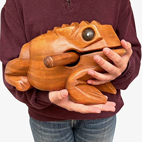 ديلوكس سوبر جامبو 13 "Wood Frog Guiro Rasp - مجموعة نغمات آلة موسيقية - من World Percussion USA ديلوكس سوبر جامبو 13 "Wood Frog Guiro Rasp - مجموعة نغمات آلة موسيقية - من World Percussion USA