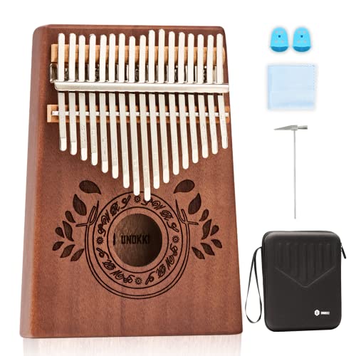UNOKKI 17 Key Kalimba Thumb Piano للكبار والأطفال مع حقيبة صلبة ومسند لليدين ؛ ماهوجني مبيرا (تشوكليت براون فينيش) ؛ ضبط المطرقة وأغطية الأصابع والمزيد ؛ هدية عيد الميلاد تخزين ستوفير UNOKKI 17 Key Kalimba Thumb Piano للكبار والأطفال مع حقيبة صلبة ومسند لليدين ؛ ماهوجني مبيرا (تشوكليت براون فينيش) ؛ ضبط المطرقة وأغطية الأصابع والمزيد ؛ هدية عيد الميلاد تخزين ستوفير