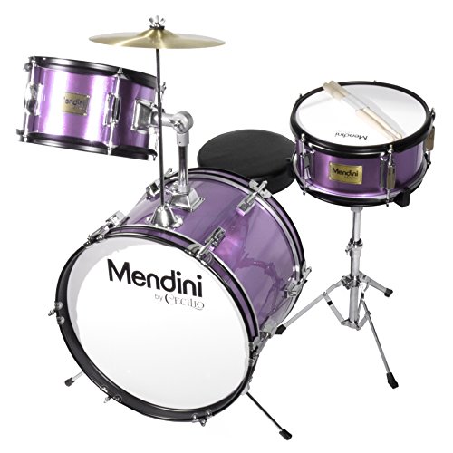 Mendini By Cecilio Drum Set - طقم طبول للأطفال مكون من 3 قطع (16 بوصة) ، يتضمن طبلة باس ، توم ، كمين ، عرش طبل - أدوات موسيقية لعمر 6-12 عامًا ، طقم طبول بنفسجي Mendini By Cecilio Drum Set - طقم طبول للأطفال مكون من 3 قطع (16 بوصة) ، يتضمن طبلة باس ، توم ، كمين ، عرش طبل - أدوات موسيقية لعمر 6-12 عامًا ، طقم طبول بنفسجي