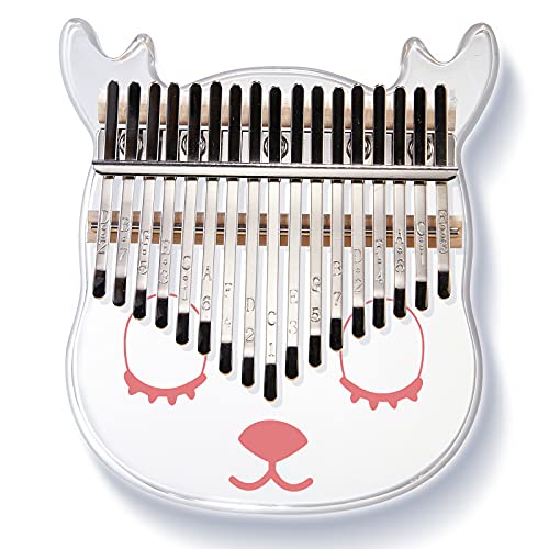 Byla Kalimba 17 مفتاحًا من الأكريليك الشفاف على شكل كرتوني محمول على شكل إبهام كريستالي شفاف وإصبع البيانو مبيرا كاليمبا ماريمبا أدوات موسيقية للأطفال والكبار والمبتدئين Byla Kalimba 17 مفتاحًا من الأكريليك الشفاف على شكل كرتوني محمول على شكل إبهام كريستالي شفاف وإصبع البيانو مبيرا كاليمبا ماريمبا أدوات موسيقية للأطفال والكبار والمبتدئين