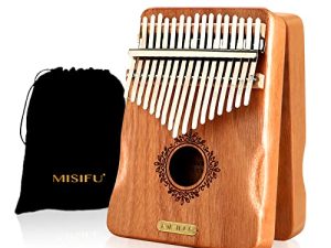 Kalimba MISIFU الإبهام بيانو 17 مفتاحًا ، بيانو الإصبع ، كاليمبا مع مطرقة لحن وتعليمات دراسية للأطفال البالغين المبتدئين (ترقية جديدة لعام 2022)